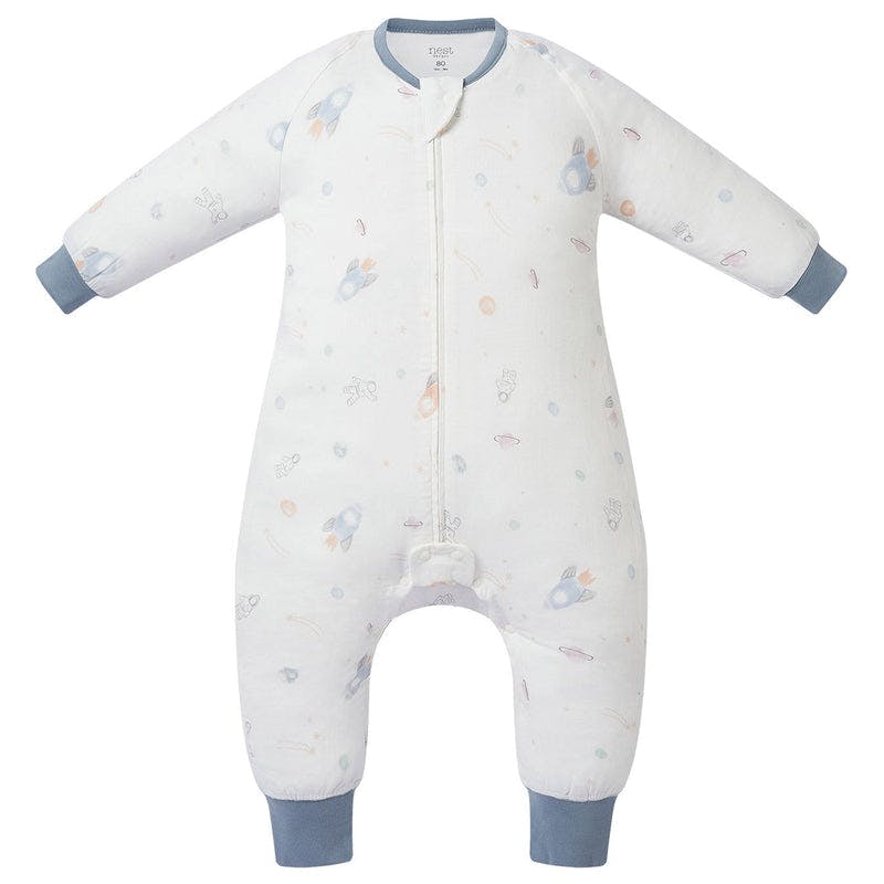 NEST DESIGNS AVOCADO BAMBOO LONG SLEEVE FOOTED SLEEP BAG 1.0 TOG-UP AND AWAY