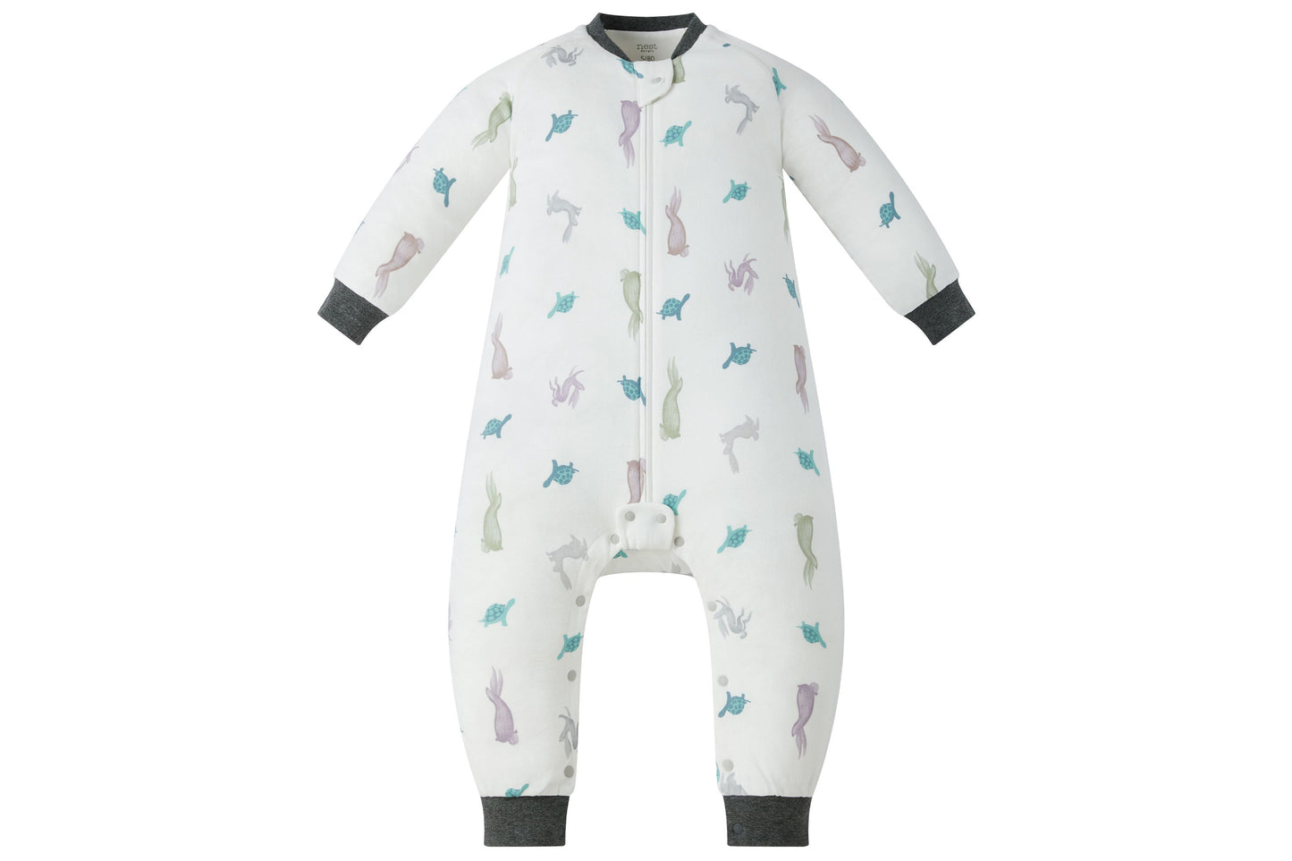 NEST DESIGNS AVOCADO BAMBOO LONG SLEEVE FOOTED SLEEP BAG 1.0 TOG -THE TORTOISE & THE HARE - baby enRoute