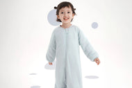 NEST DESIGNS BAMBOO JERSEY LONG SLEEVE FOOTED SLEEP BAG 2.5 TOG - PANTONE ICE FLOW