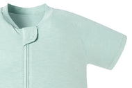NEST DESIGNS BAMBOO JERSEY SHORT SLEEVE FOOTED SLEEP BAG 0.5 TOG - PANTONE HARBOR GREY