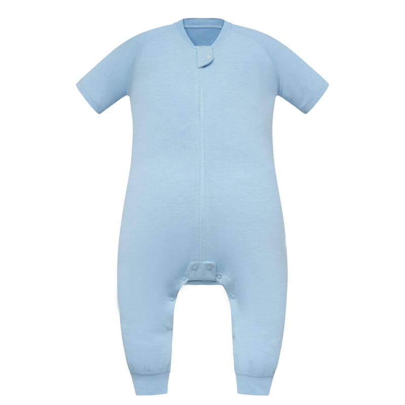 NEST DESIGNS BAMBOO JERSEY SHORT SLEEVE FOOTED SLEEP BAG 0.6 TOG - FORGET-ME-NOT