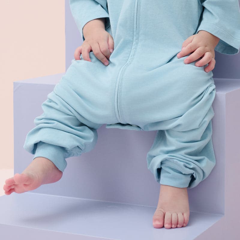 NEST DESIGNS BAMBOO JERSEY SHORT SLEEVE FOOTED SLEEP BAG 0.6 TOG - FORGET-ME-NOT