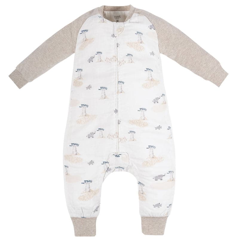 NEST DESIGNS BAMBOO LONG SLEEVE FOOTED SLEEP BAG 1.0 TOG - BABY BAOBABS