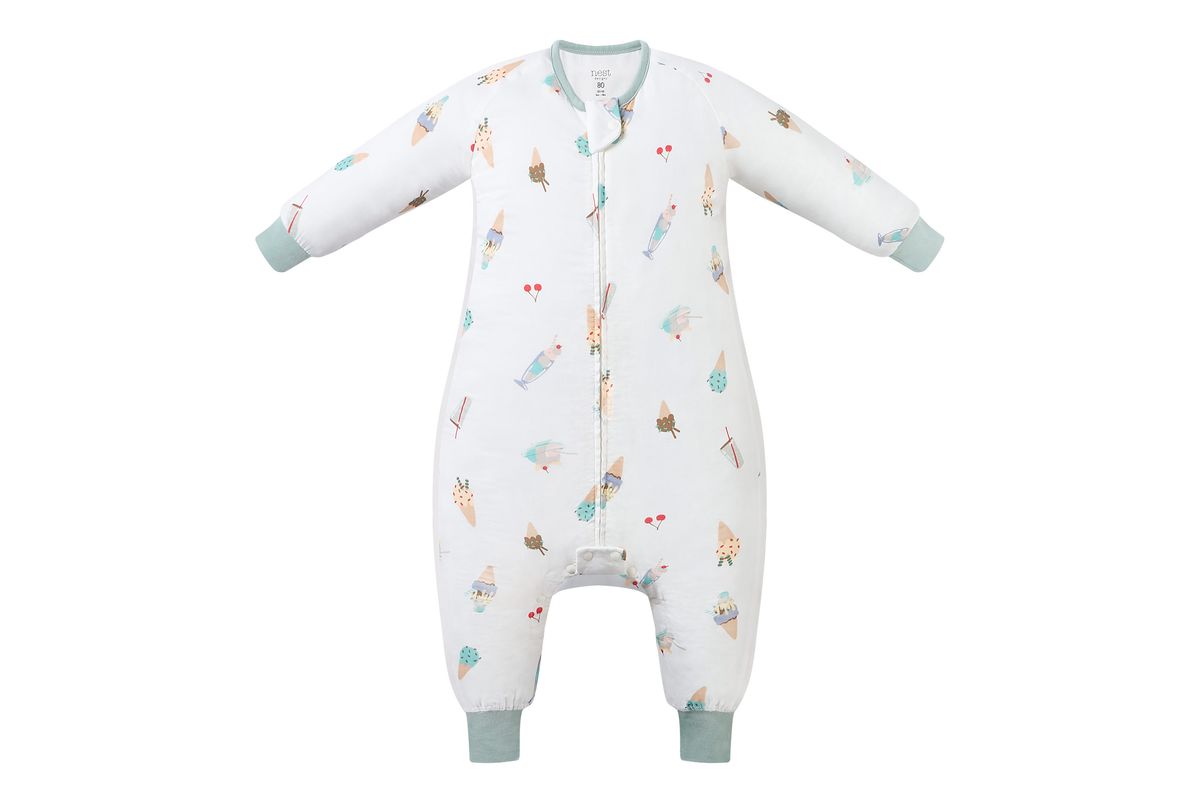 NEST DESIGNS BAMBOO PIMA LONG SLEEVE FOOTED SLEEP BAG 0.6 TOG - ICE CREAM SUMMER - baby enRoute