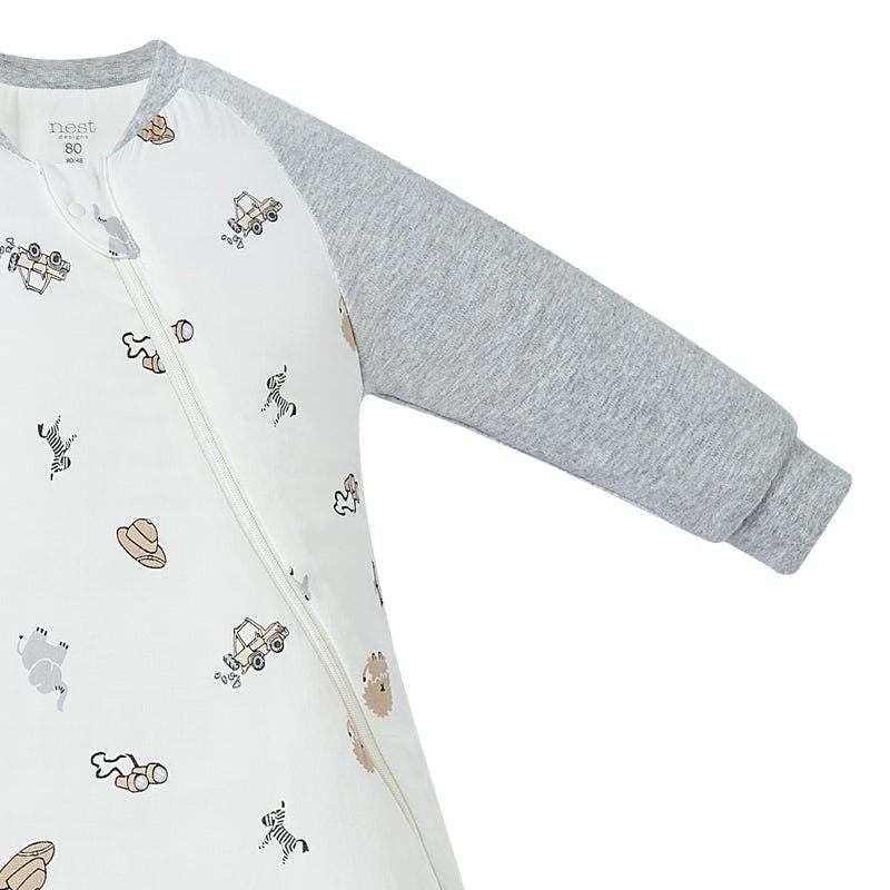NEST DESIGNS RAGLAN BAMBOO LONG SLEEVE SLEEP BAG 2.5 TOG - SAFAWHEE - baby enRoute