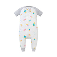 NEST DESIGNS RAGLAN BAMBOO PIMA SHORT SLEEVE FOOTED SLEEP BAG 0.6 TOG - SUMMER POPS