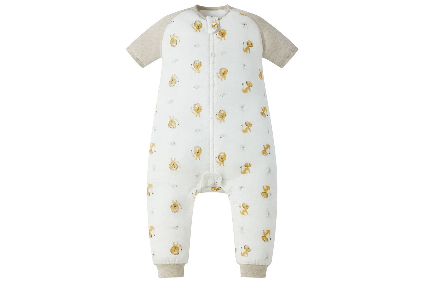 NEST DESIGNS RAGLAN BAMBOO PIMA SHORT SLEEVE FOOTED SLEEP BAG 0.6 TOG - THE LION AND THE MOUSE - baby enRoute