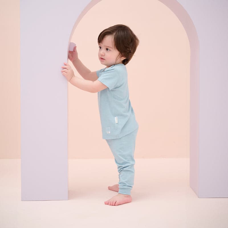 NEST DESIGNS BAMBOO JERSEY SHORT SLEEVE PJ SET - FORGET-ME-NOT
