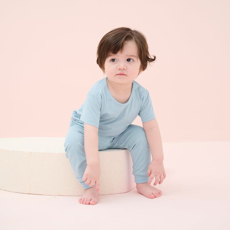 NEST DESIGNS BAMBOO JERSEY SHORT SLEEVE PJ SET - FORGET-ME-NOT