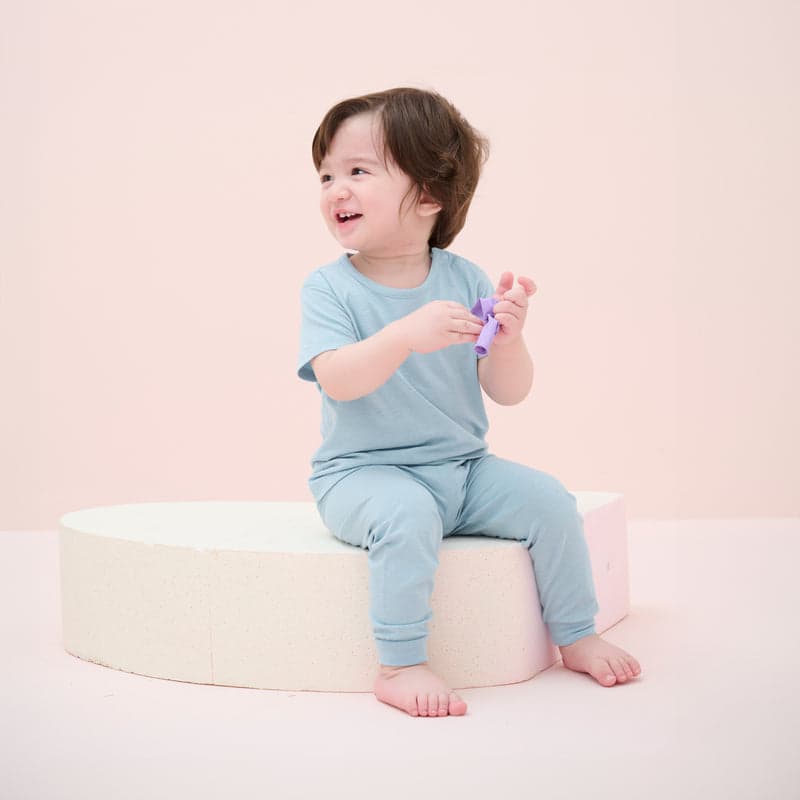 NEST DESIGNS BAMBOO JERSEY SHORT SLEEVE PJ SET - FORGET-ME-NOT - baby enRoute