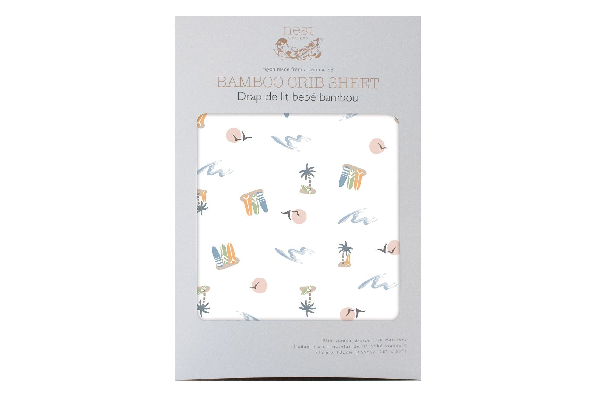 Nest Designs Bamboo Crib Sheet Pastel Waves
