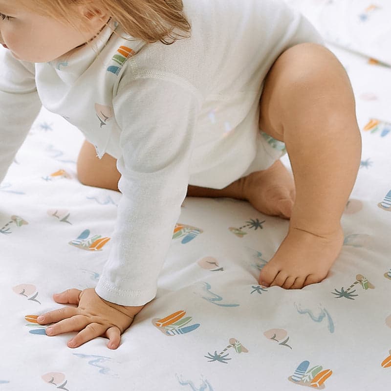 Nest Designs Bamboo Crib Sheet Pastel Waves