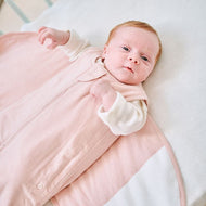 NEST DESIGNS BAMBOO JERSEY SWADDLE SLEEP BAG 1.0 TOG ROSE SMOKE 0-6M