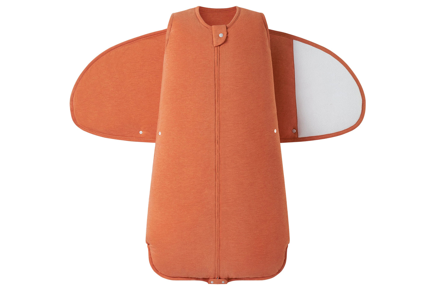 NEST DESIGNS BAMBOO JERSEY SWADDLE SLEEP BAG 2.5 TOG (0-6M)- PANTONE APRICOT ORANGE - baby enRoute