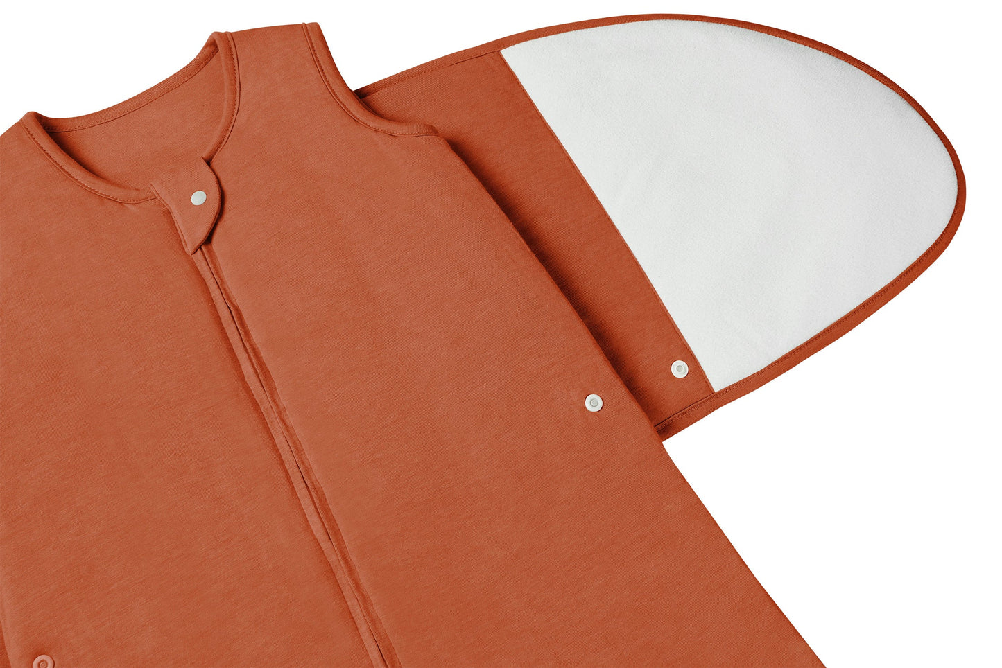 NEST DESIGNS BAMBOO JERSEY SWADDLE SLEEP BAG 2.5 TOG (0-6M)- PANTONE APRICOT ORANGE - baby enRoute