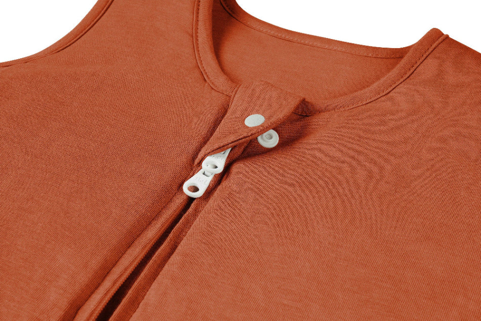 NEST DESIGNS BAMBOO JERSEY SWADDLE SLEEP BAG 2.5 TOG (0-6M)- PANTONE APRICOT ORANGE - baby enRoute