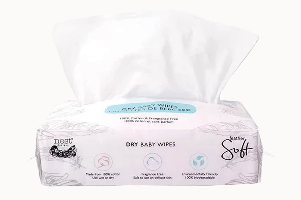 NEST DESIGNS COTTON DRY BABY WIPES (80PCS)