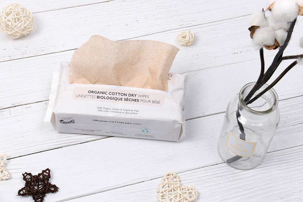 NEST DESIGNS ORGANIC COTTON DRY BABY WIPES (80PCS)