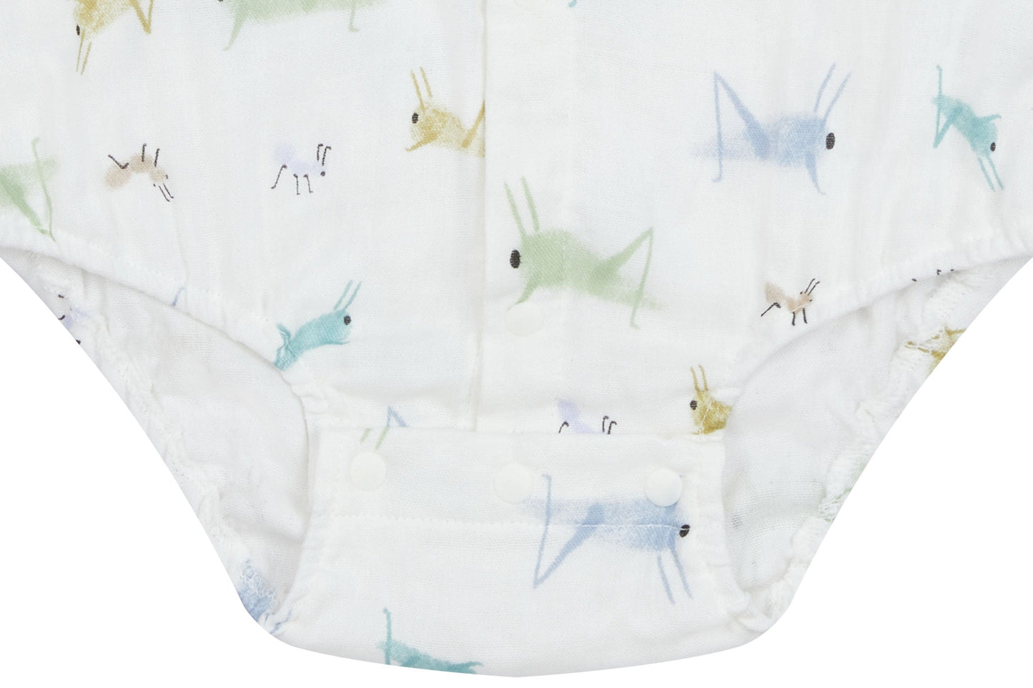 NEST DESIGNS BAMBOO PIMA SLEEVELESS BUTTON DOWN ONESIE - THE ANT & THE GRASSHOPPER - baby enRoute