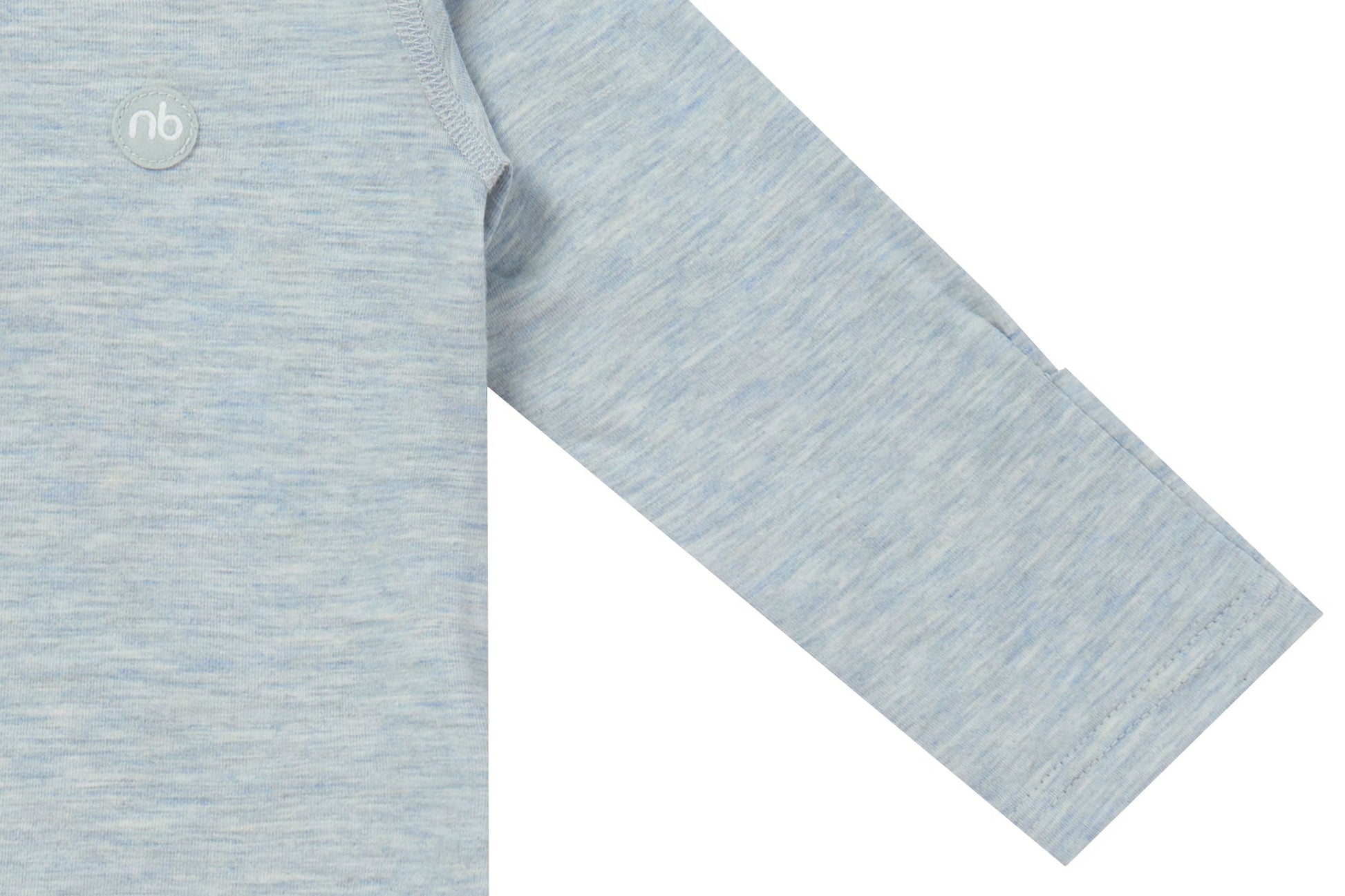 NEST DESIGNS BASICS BAMBOO COTTON LONG SLEEVE KIMONO ONESIE - GREY DAWN