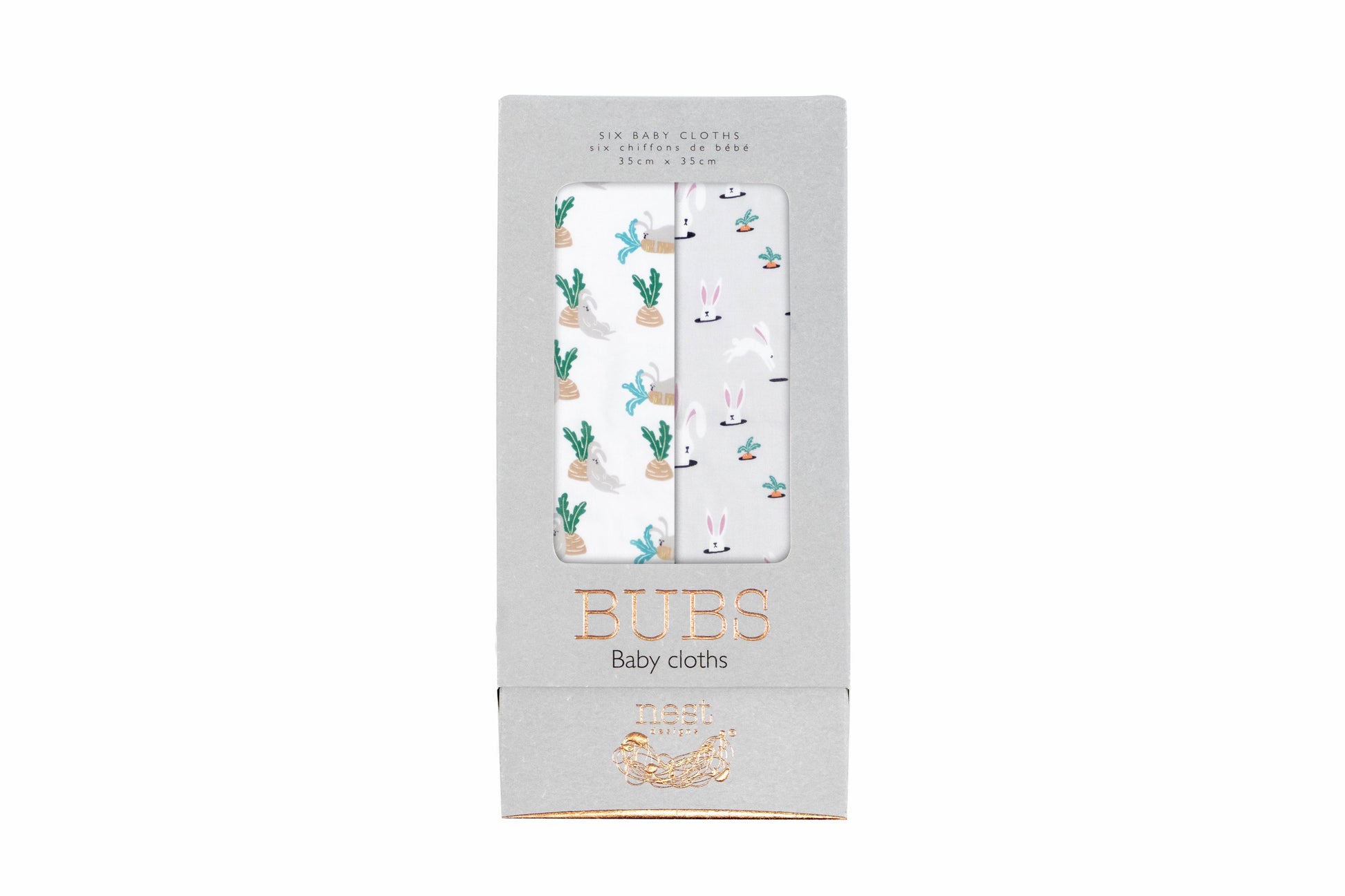 NEST DESIGNS BAMBOO BUBS BABY WASHCLOTH SET (6 PACK)