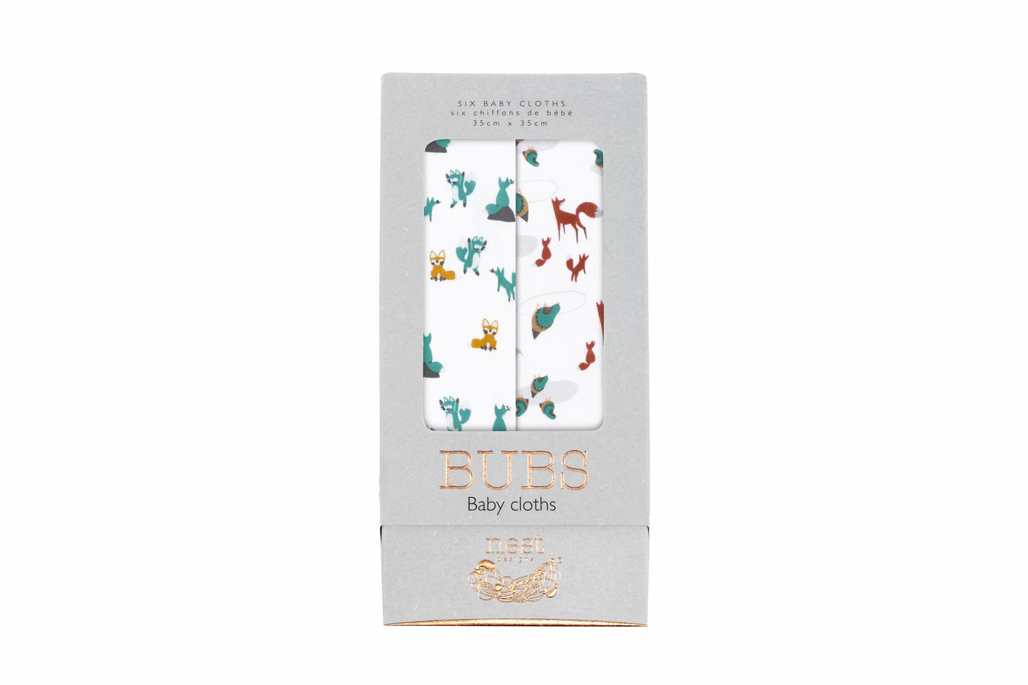 NEST DESIGNS BAMBOO BUBS BABY WASHCLOTH SET (6 PACK) - baby enRoute
