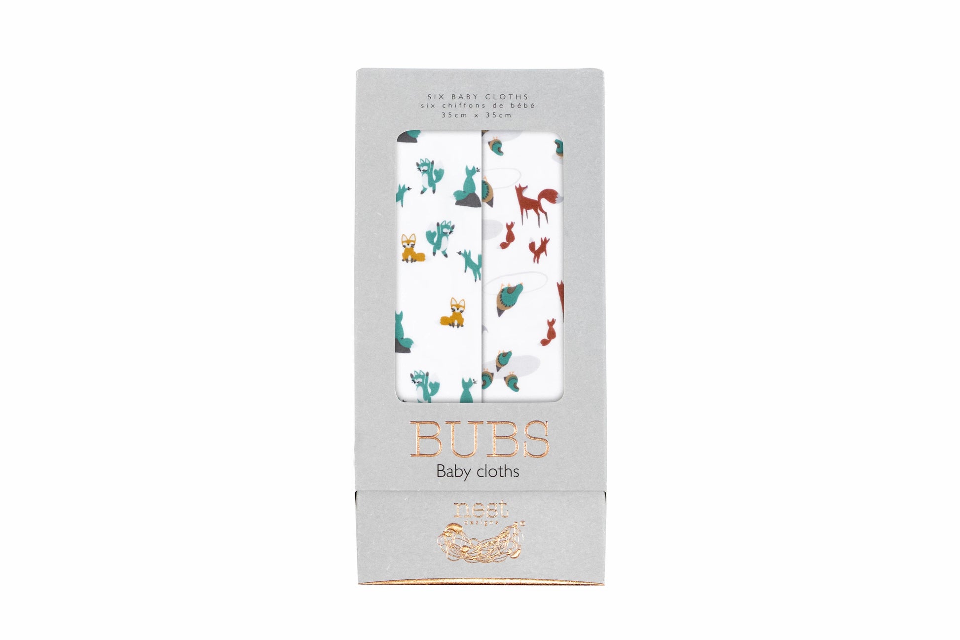 NEST DESIGNS BAMBOO BUBS BABY WASHCLOTH SET (6 PACK)