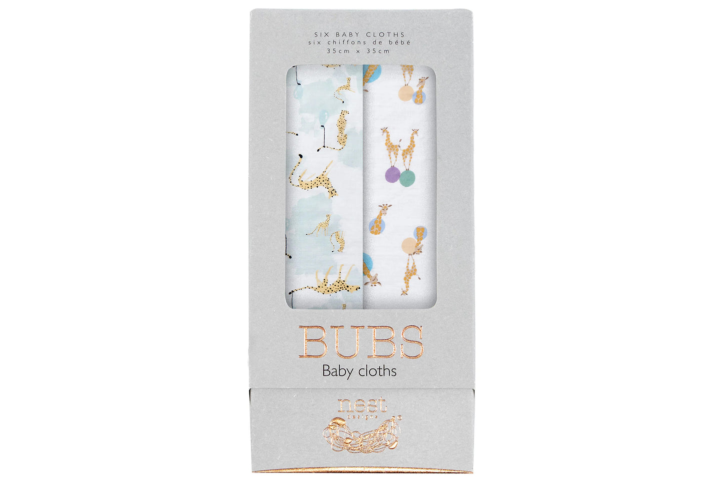 NEST DESIGNS BAMBOO BUBS BABY WASHCLOTH SET (6 PACK) - baby enRoute
