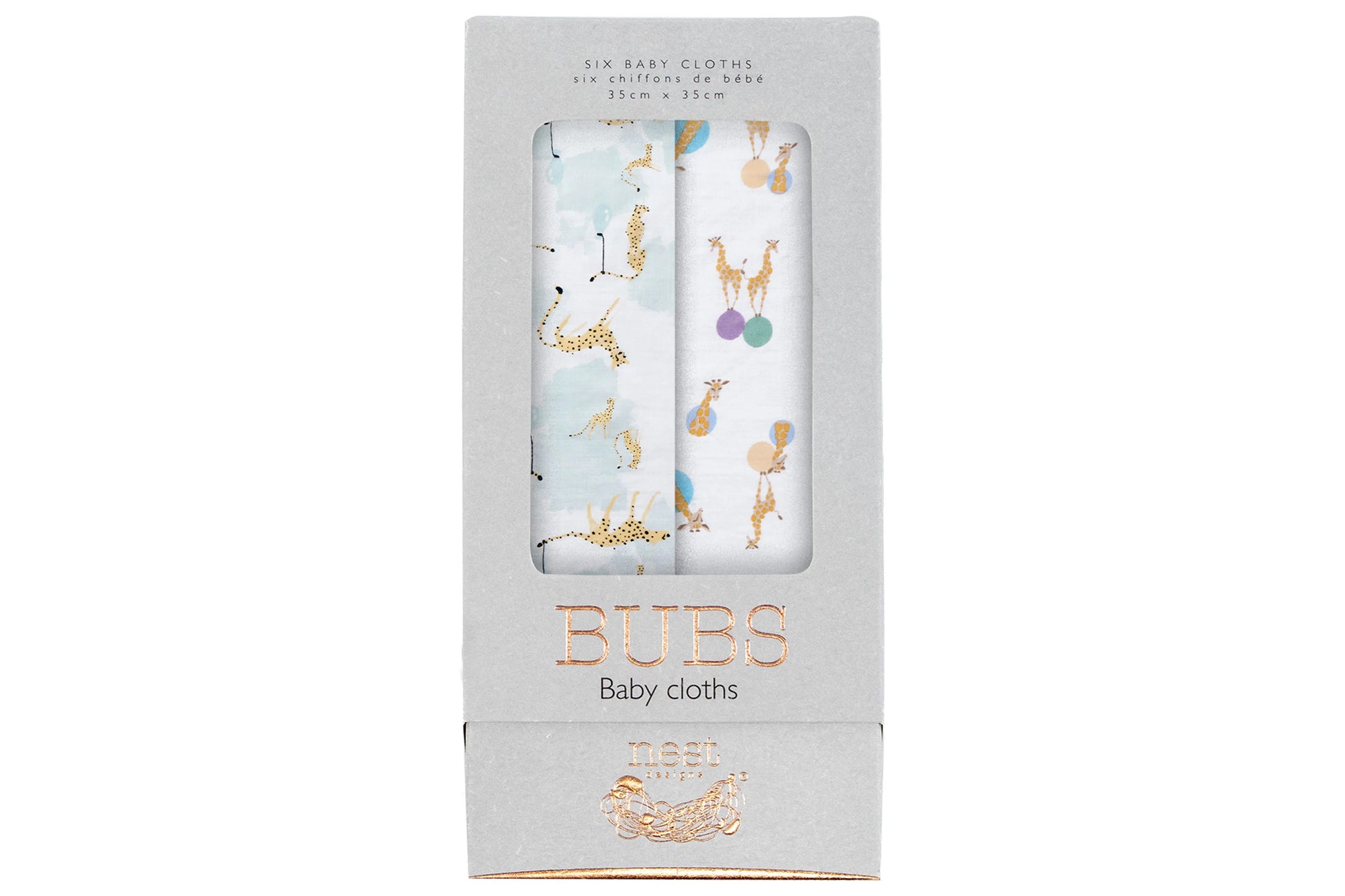 NEST DESIGNS BAMBOO BUBS BABY WASHCLOTH SET (6 PACK)