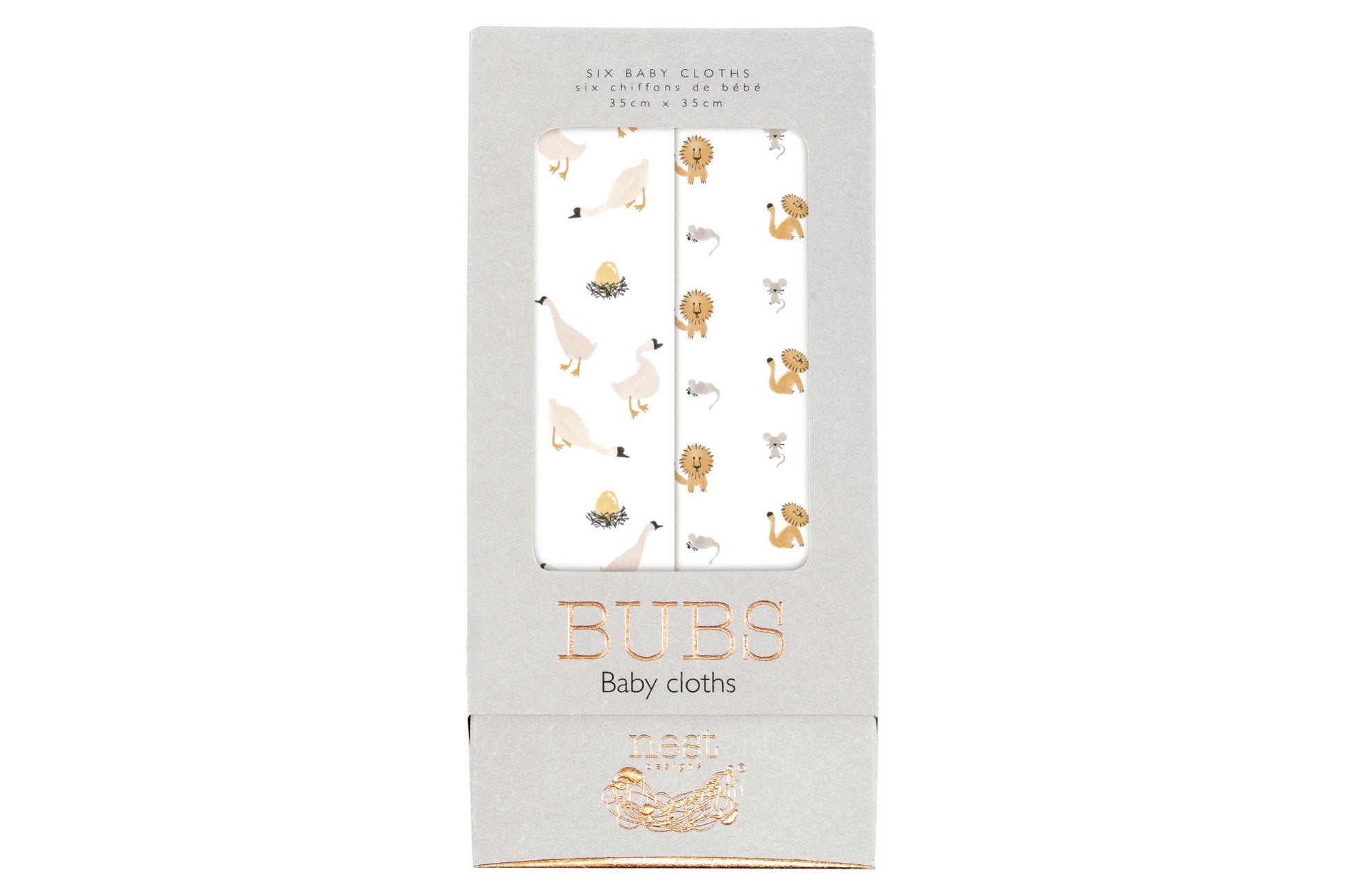 NEST DESIGNS BAMBOO BUBS BABY WASHCLOTH SET (6 PACK)