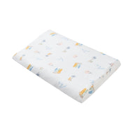 NEST DESIGNS BAMBOO JERSEY TODDLER PILLOW WITH PILLOWCASE -PASTEL WAVES