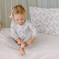 NEST DESIGNS BAMBOO SILK TODDLER PILLOW AND PILLOWCASE CLOUD PONIES