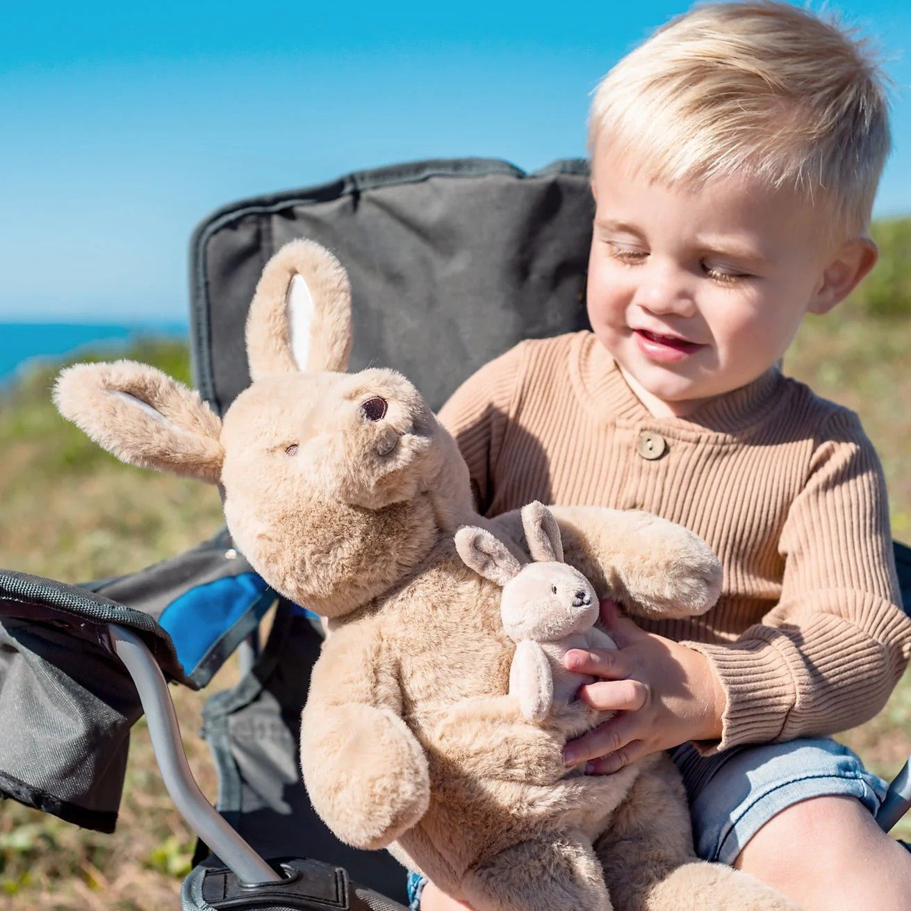 OB DESIGNS KIP KANGAROO (VEGAN ANGORA) SOFT TOY BIG 17"/ 43CM - baby enRoute
