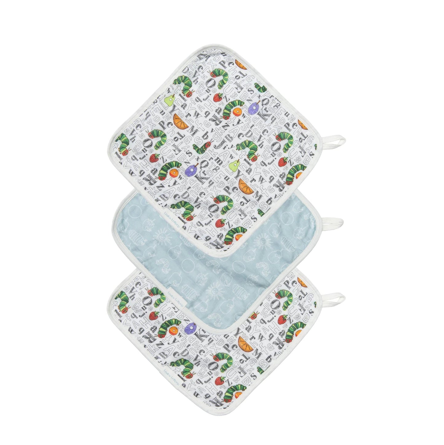 LOULOU LOLLIPOP ERIC CARLE WASHCLOTH SET ALPHABET - baby enRoute