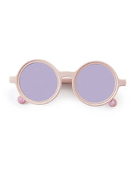 OLIVIO & CO ROUND CLASSIC SUNGLASSES CORAL BLUSH