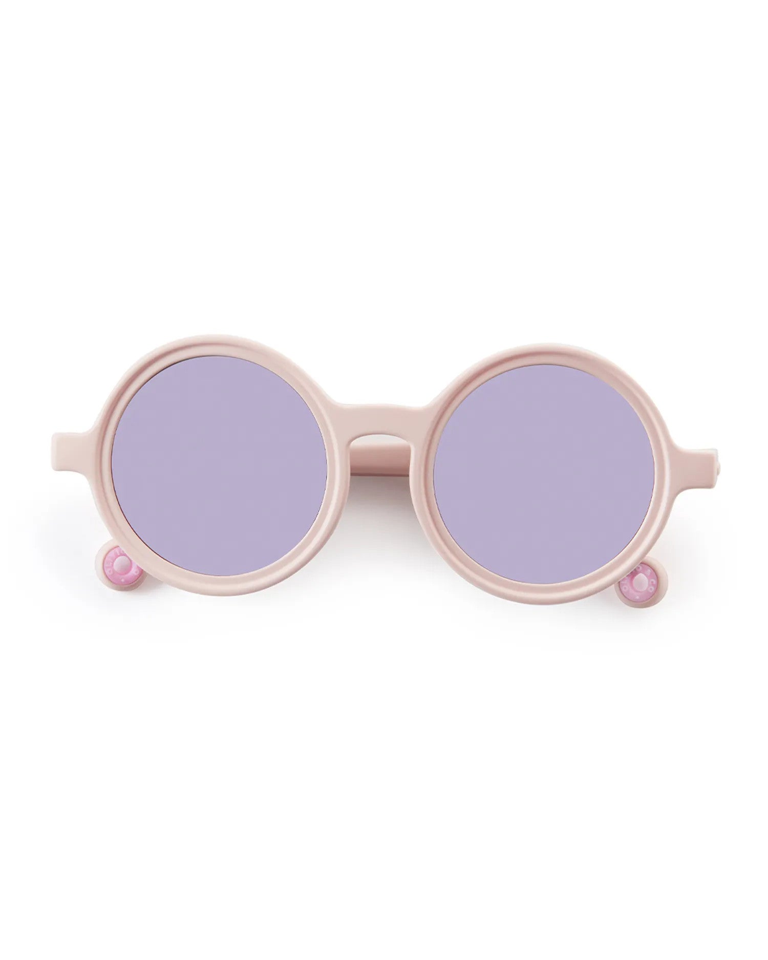 OLIVIO & CO ROUND CLASSIC SUNGLASSES CORAL BLUSH