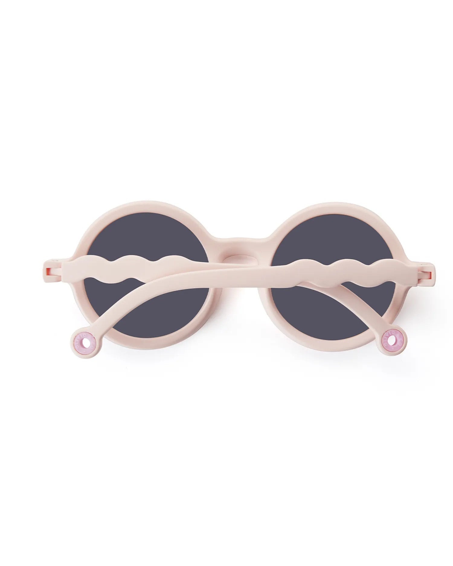 OLIVIO & CO ROUND CLASSIC SUNGLASSES CORAL BLUSH