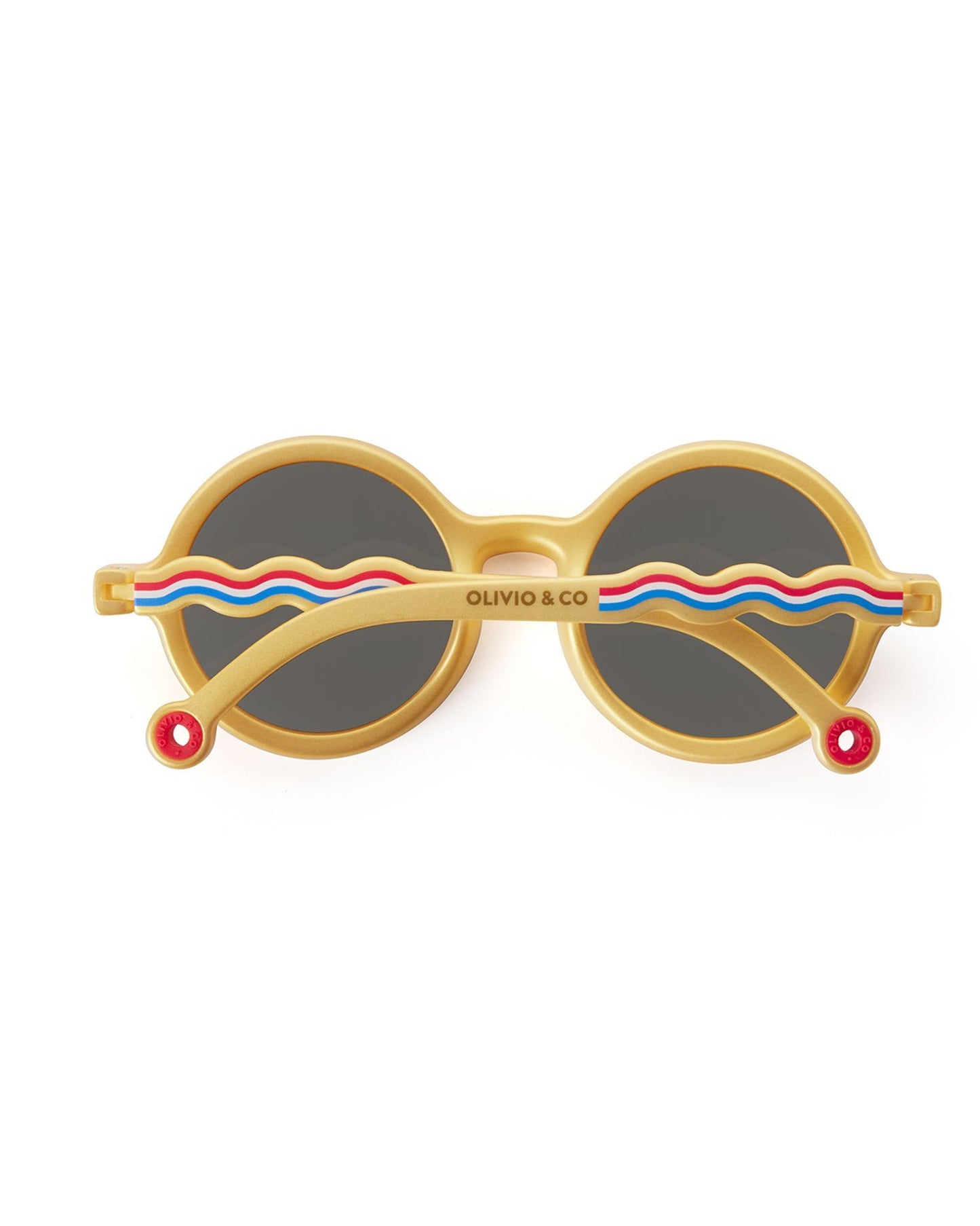 OLIVIO & CO ROUND CLASSIC SUNGLASSES MEDALLION GOLD - baby enRoute