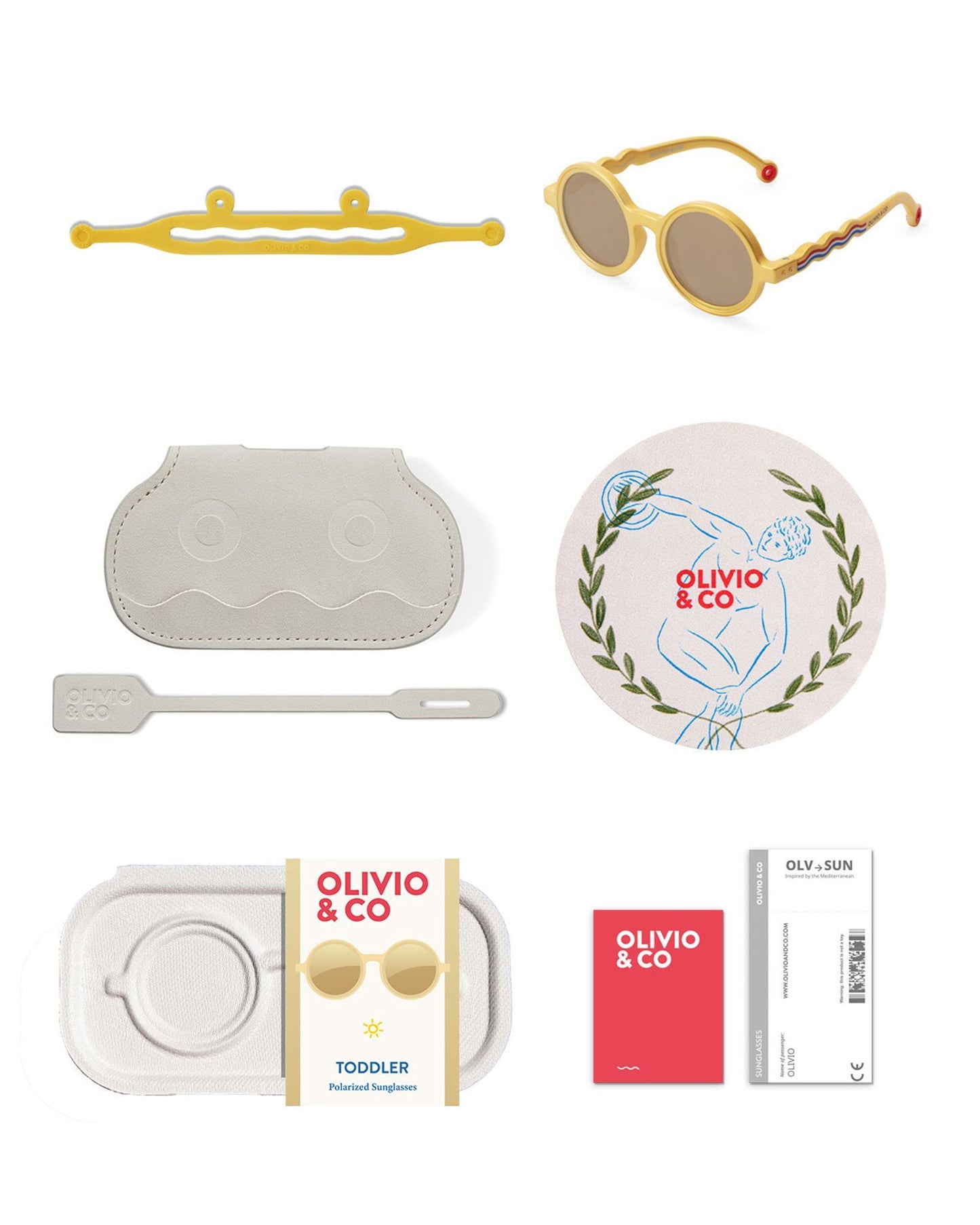 OLIVIO & CO ROUND CLASSIC SUNGLASSES MEDALLION GOLD - baby enRoute