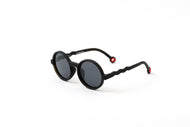 OLIVIO & CO ROUND CLASSIC SUNGLASSES SQUID BLACK