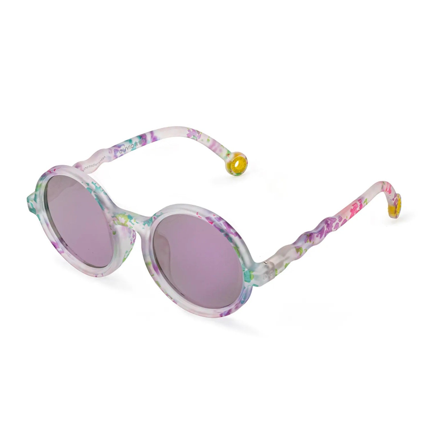 OLIVIO & CO ROUND CLASSIC SUNGLASSES WILD FLOWER