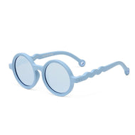 OLIVIO & CO ROUND NATURAL SUNGLASSES GLACIER BLUE