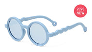 OLIVIO & CO ROUND NATURAL SUNGLASSES GLACIER BLUE