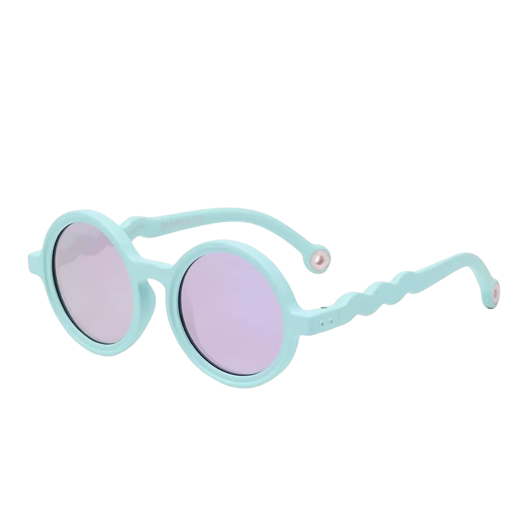OLIVIO & CO ROUND PERAL SUNGLASSES SHELL GREEN