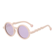 OLIVIO & CO ROUND PERAL SUNGLASSES SHELL PINK