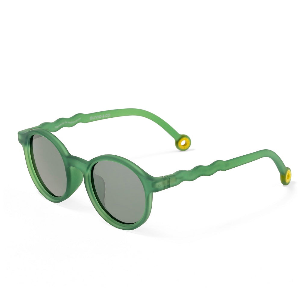 OLIVIO & CO OVAL CLASSIC SUNGLASSES OLIVE GREEN