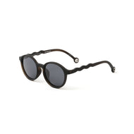OLIVIO & CO OVAL CLASSIC SUNGLASSES SQUID BLACK