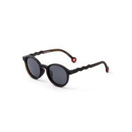 OLIVIO & CO OVAL CLASSIC SUNGLASSES SQUID BLACK