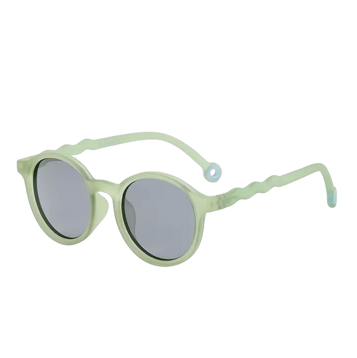OLIVIO & CO OVAL NATURAL SUNGLASSES LIGHT LEAF GREEN