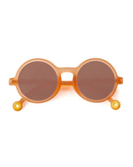 OLIVIO & CO ROUND NATURAL SUNGLASSES GRAPEFRUIT PINK